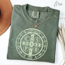 Load image into Gallery viewer, St Benedict Medal Shirt:  Comfort Colors® Shirt
