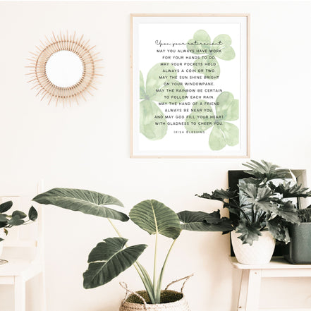 Irish Retirement Blessing - Canvas Wall Art