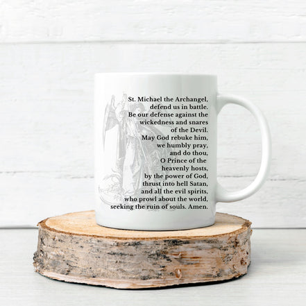 St. Michael Archangel Prayer Mug - Vintage Design