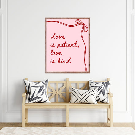 Love Is Patient, Love Is Kind - Ribbon - Printable Wall Art