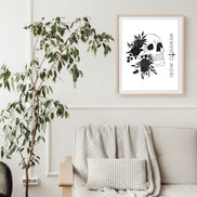 Memento Mori | Black Flowers | Printable Wall Art