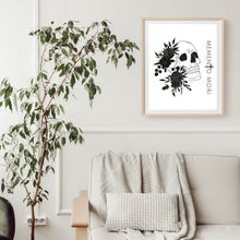 Load image into Gallery viewer, Memento Mori | Black Flowers | Printable Wall Art
