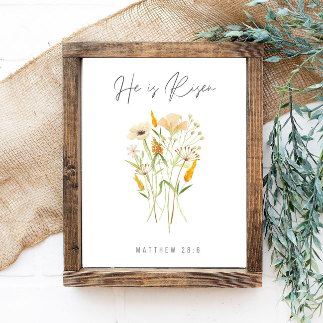 He is Risen - Wildflowers: Printable Easter Decor