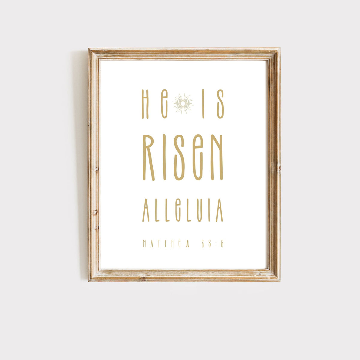 He is Risen, Alleluia - Modern Minimalist Printable Poster