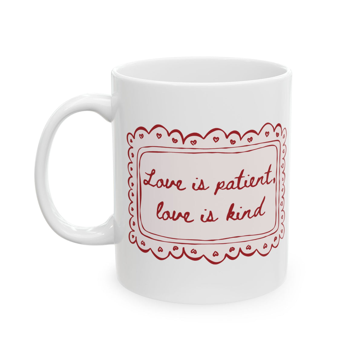 Love is Patient, Love is Kind - Personalized Couples Mug