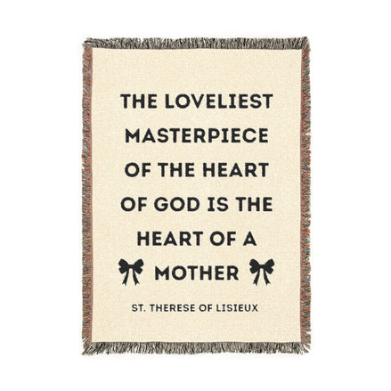 The Loveliest Masterpiece - St. Therese of Lisieux - Woven Blanket | Tapestry