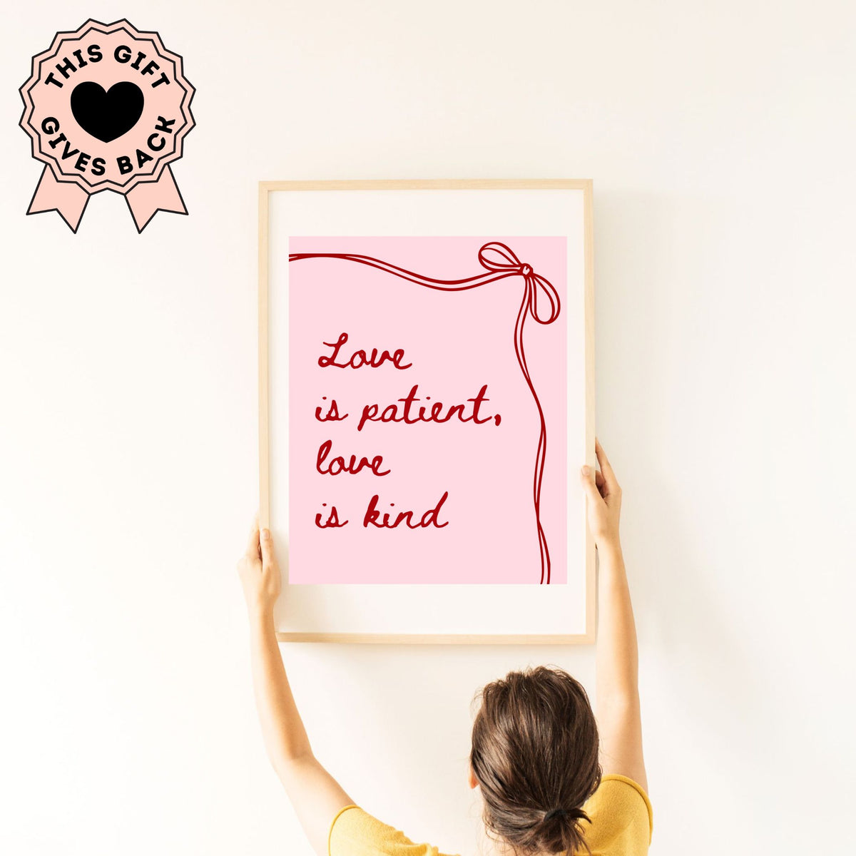 Love Is Patient, Love Is Kind - Ribbon - Printable Wall Art
