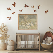 Vintage Ducks Painting: Printable Wall Art