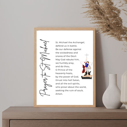 St. Michael Prayer - Graphic - Printable Wall Art