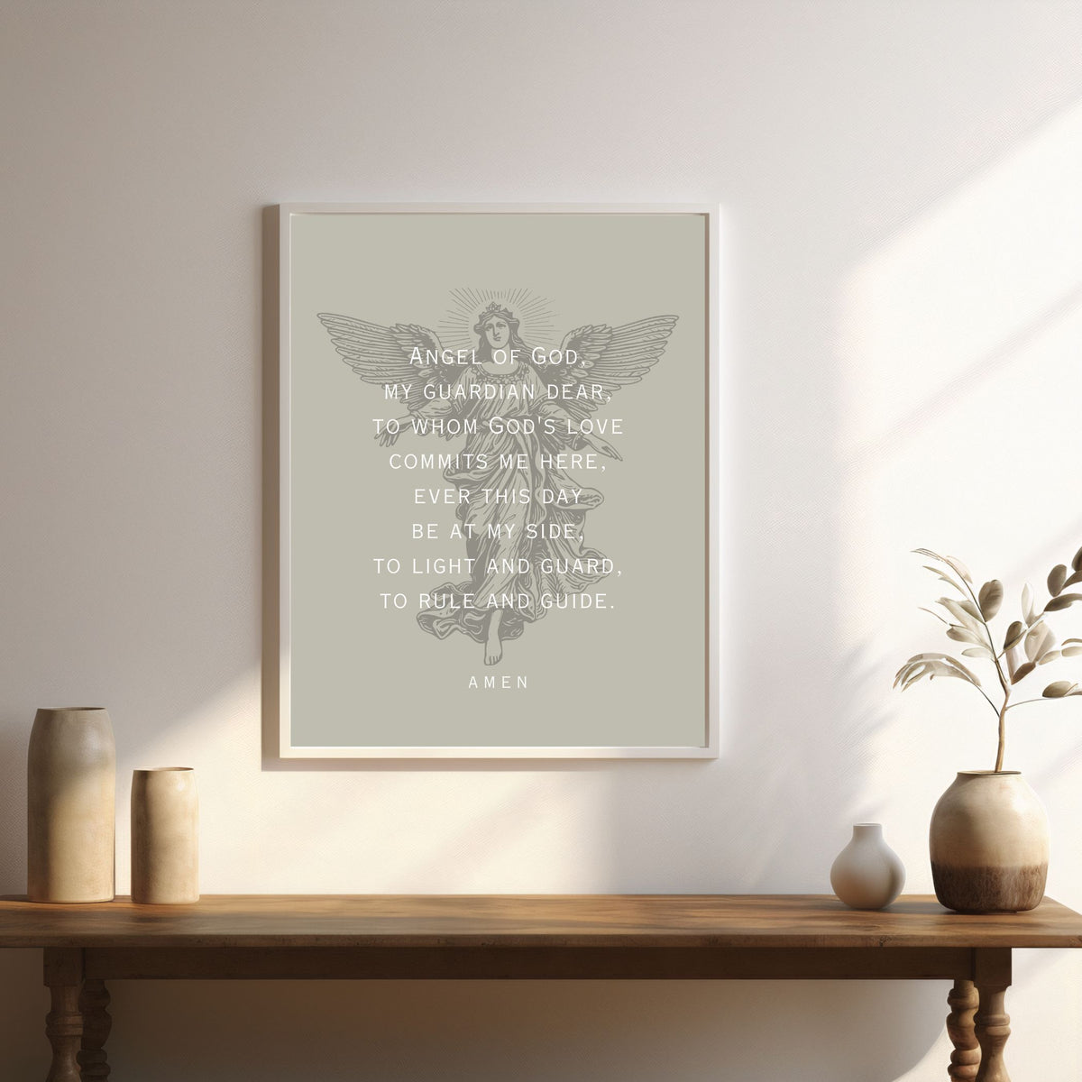 Angel of God:  Guardian Angel Prayer - Printable Wall Art