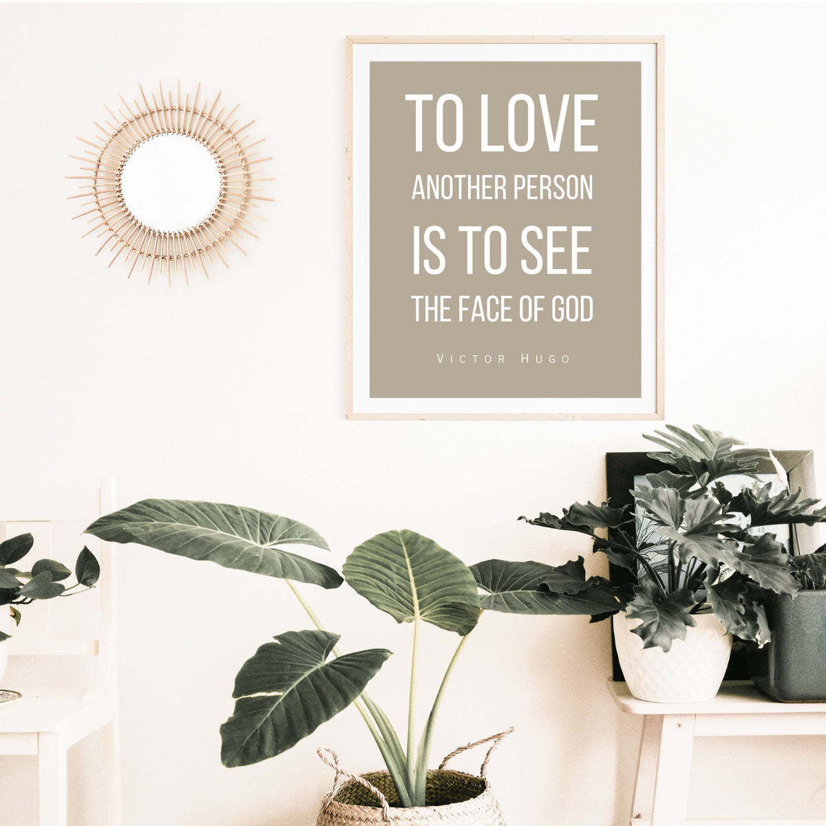 To Love Another Person is to See the Face of God: Victor Hugo - Printable Wall Art