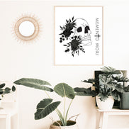 Memento Mori | Black Flowers | Printable Wall Art