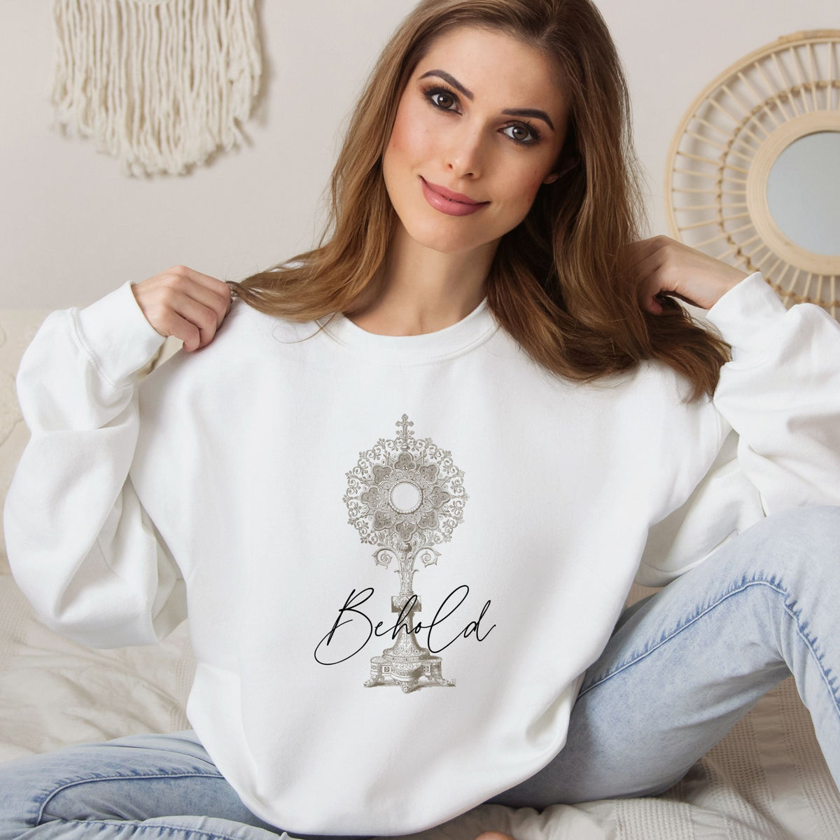 Behold Eucharist Sweatshirt