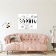 Personalized Floral Name Sign