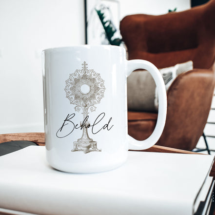 Eucharistic Adoration Mug: Behold