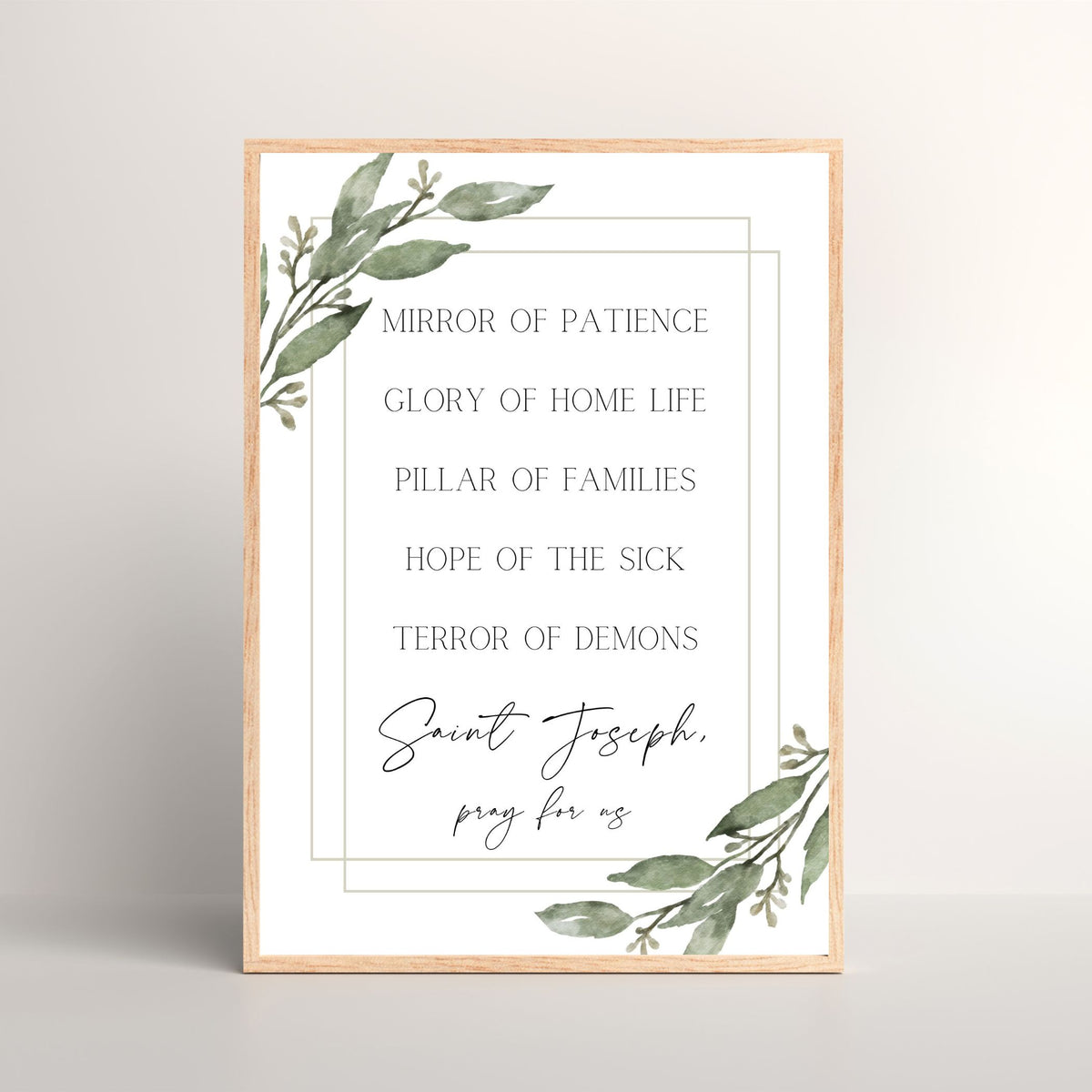Titles of St. Joseph - Printable Wall Art