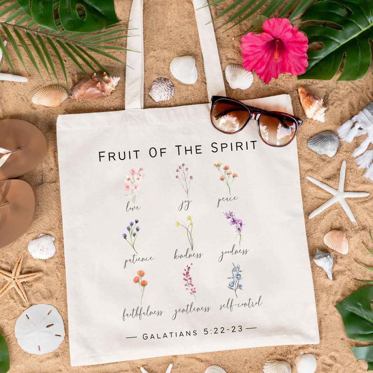 Fruit of the Spirit Wildflower Tote Bag