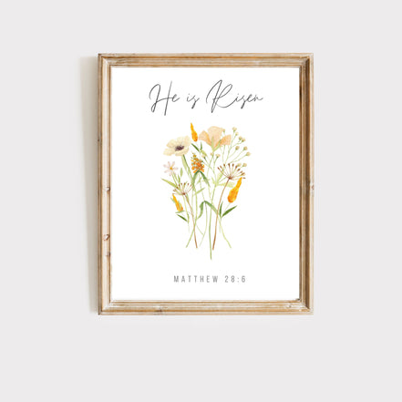 He is Risen - Wildflowers: Printable Easter Decor