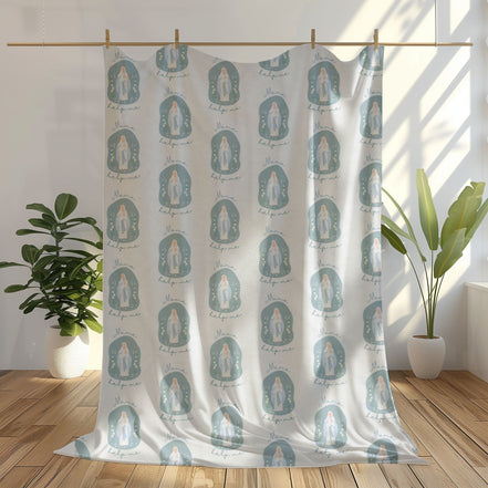 Mama Help Me - Virgin Mary White Blanket