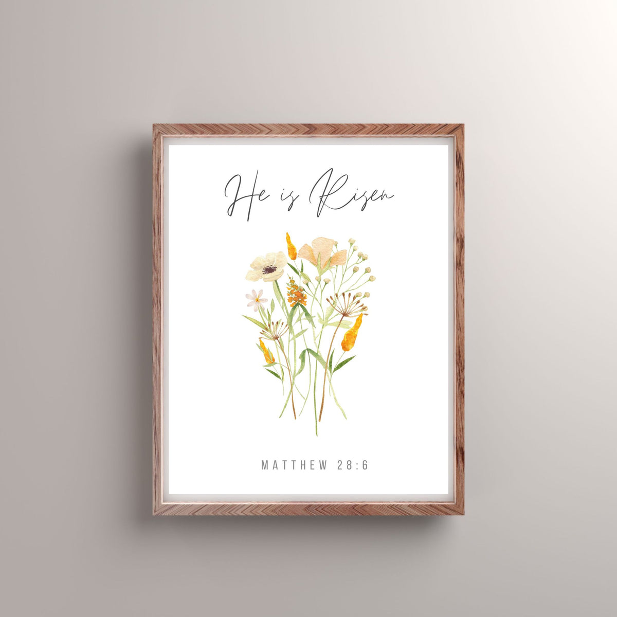 He is Risen - Wildflowers: Printable Easter Decor