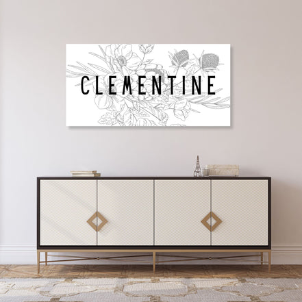 Personalized Floral Name Sign