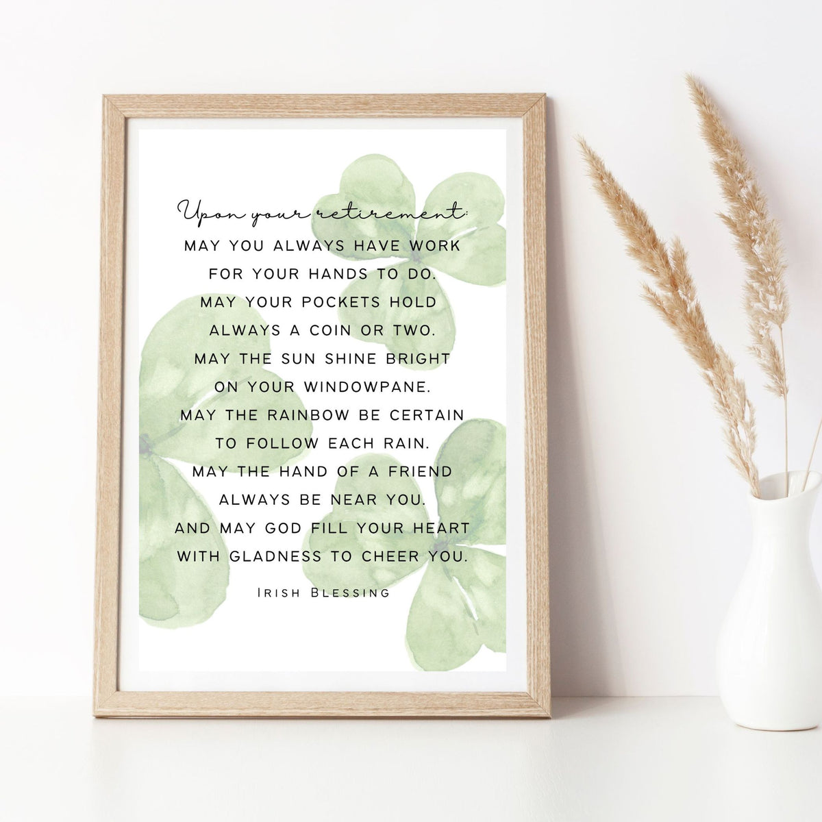 Irish Retirement Blessing - Canvas Wall Art