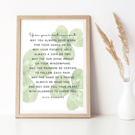 Irish Retirement Blessing - Canvas Wall Art