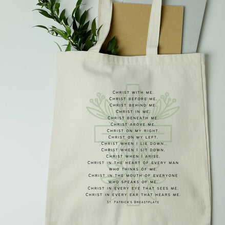 St. Patrick Breastplate Prayer Tote Bag