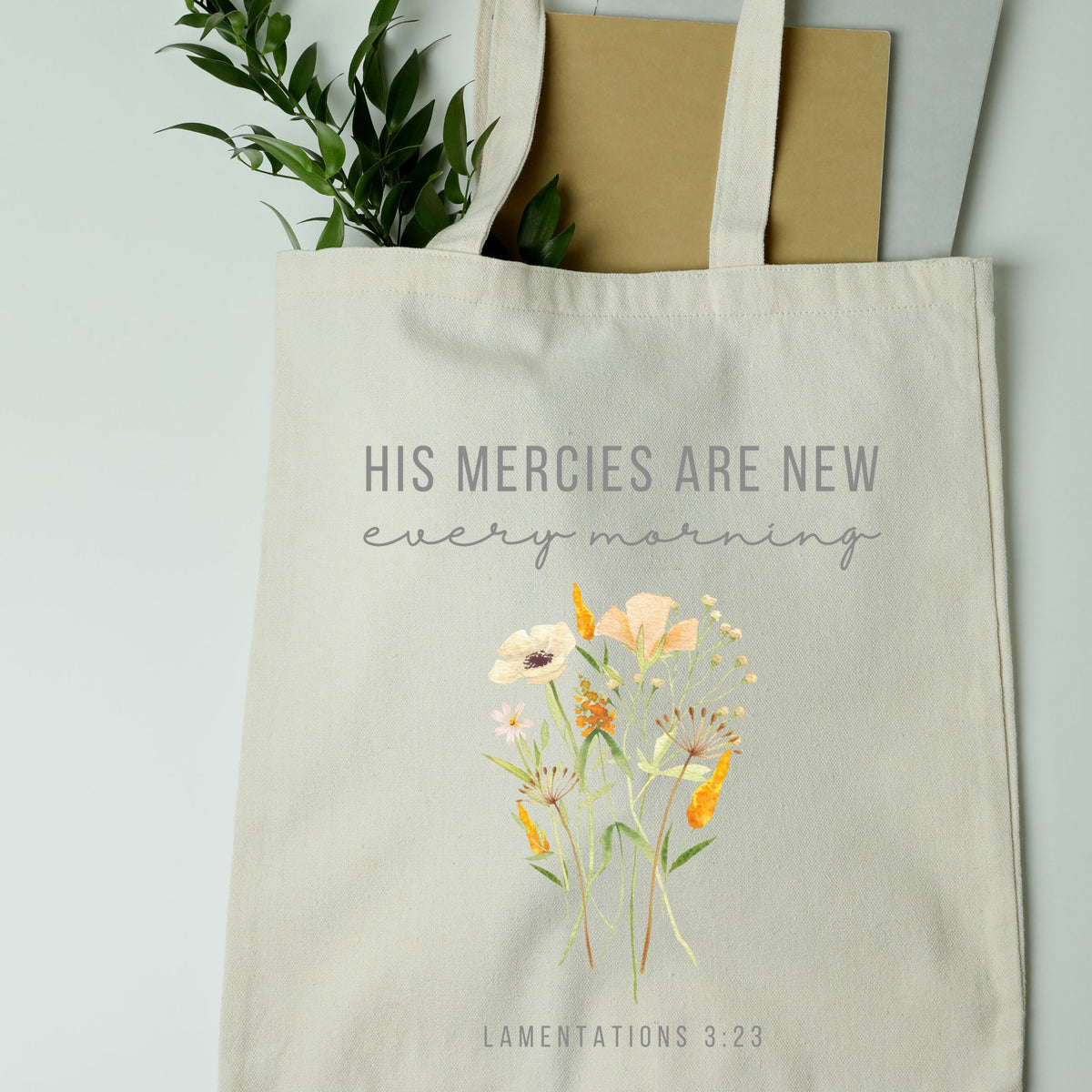 His Mercies are New Every Morning Tote Bag
