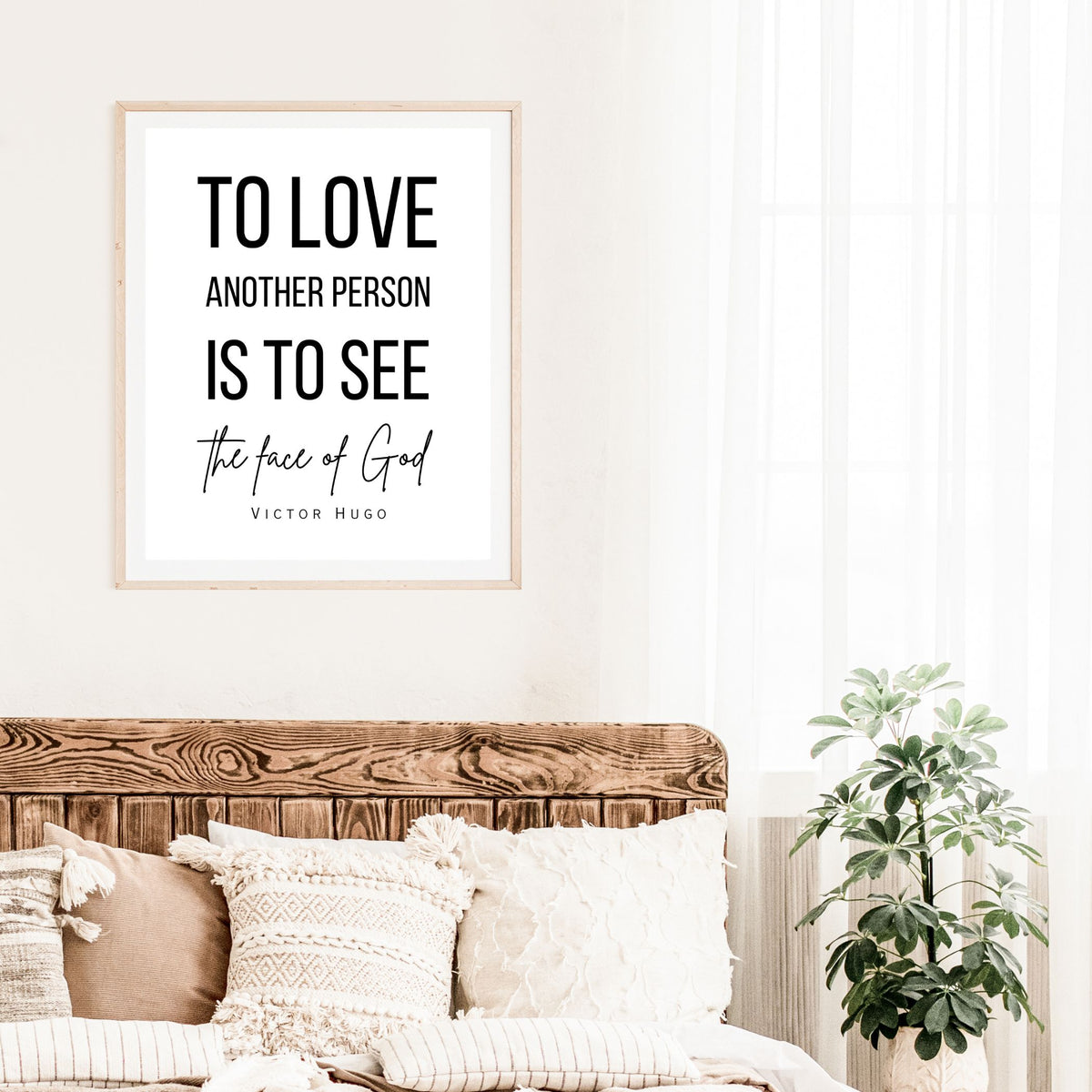 To Love Another Person is to See the Face of God: Victor Hugo - Printable Wall Art
