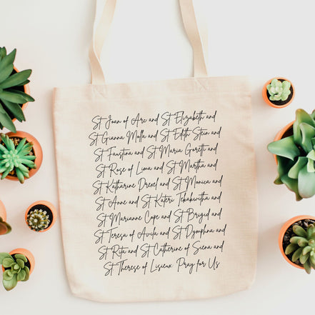 Catholic Women Saints Tote Bag