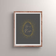 Confetti Egg - Modern Minimalist Easter Decor: Printable Wall Art