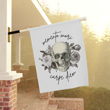 Load image into Gallery viewer, Memento Mori Carpe Diem Garden Flag
