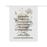 Serenity Prayer Garden Flag - Floral Watercolor