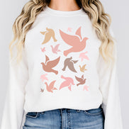 Holy Spirit Dove Sweatshirt in Pinks