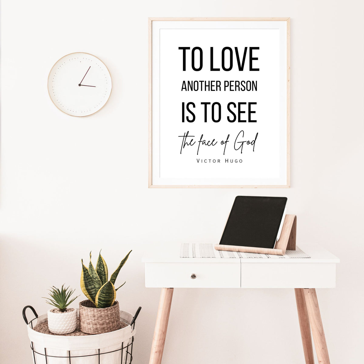 To Love Another Person is to See the Face of God: Victor Hugo - Printable Wall Art