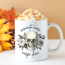 Load image into Gallery viewer, Memento Mori Carpe Diem Script Mug

