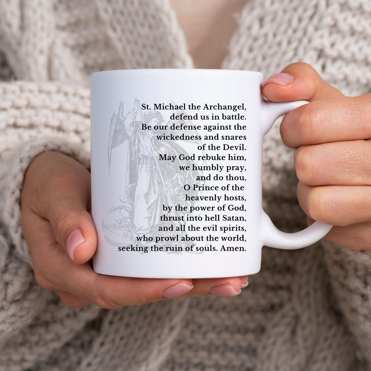 St. Michael Archangel Prayer Mug - Vintage Design