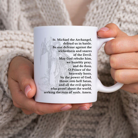 St. Michael Archangel Prayer Mug - Vintage Design