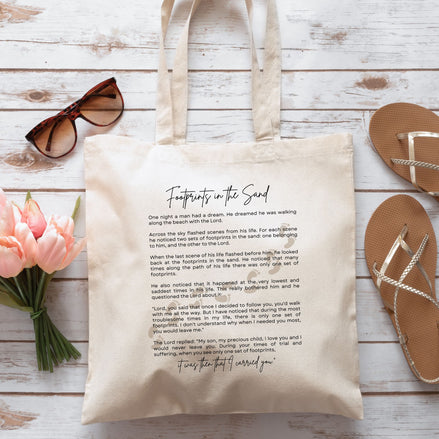 Footprints in the Sand Tote Bag