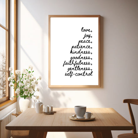 Fruit of the Spirit - Galatians 5:22-23 Handwritten - Printable Wall Art