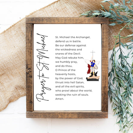 St. Michael Prayer - Graphic - Printable Wall Art