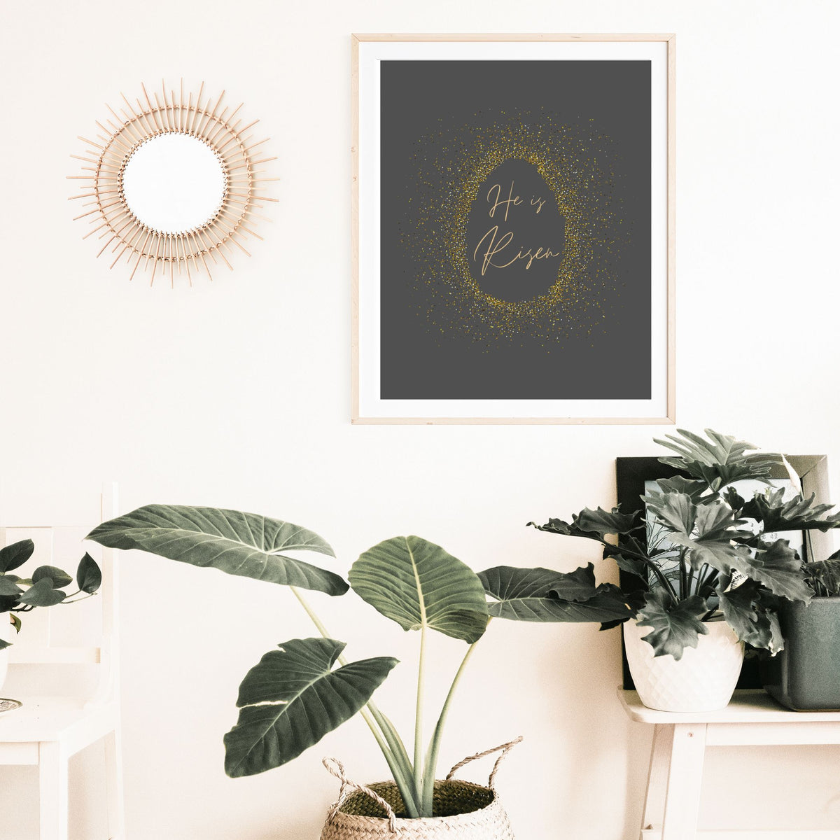 Confetti Egg - Modern Minimalist Easter Decor: Printable Wall Art
