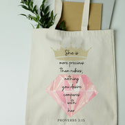 She is More Precious Than Rubies - Tote Bag
