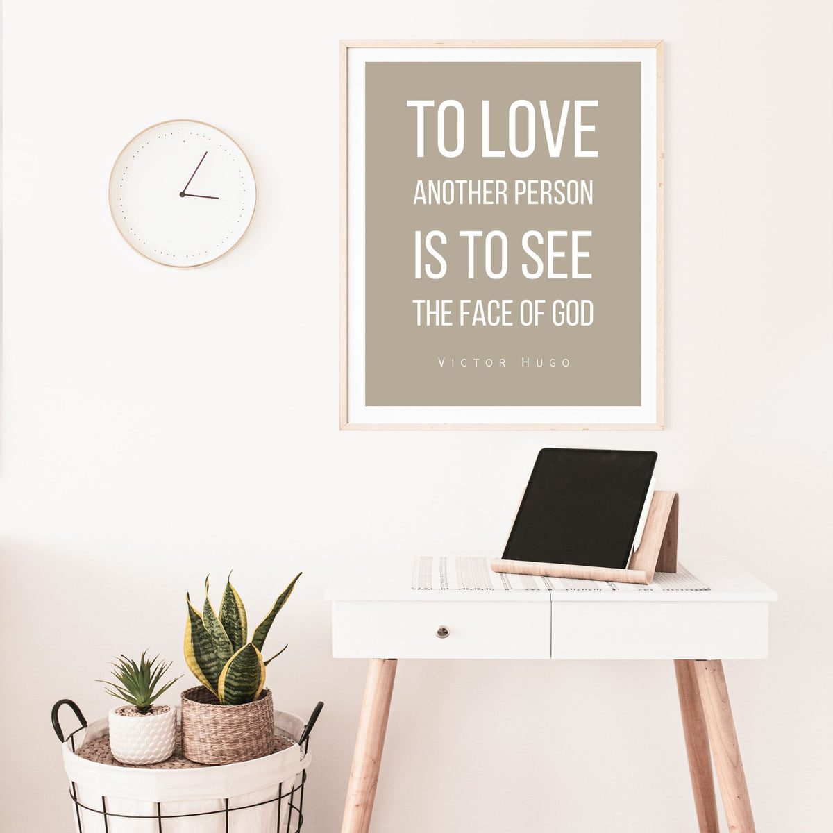 To Love Another Person is to See the Face of God: Victor Hugo - Printable Wall Art