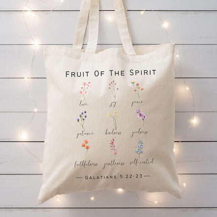 Fruit of the Spirit Wildflower Tote Bag