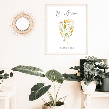 He is Risen - Wildflowers: Printable Easter Decor