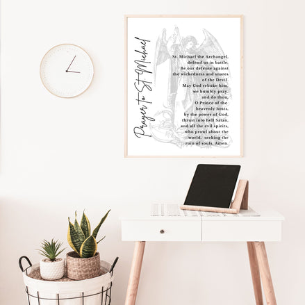 St. Michael Prayer - Vintage - Printable Wall Art