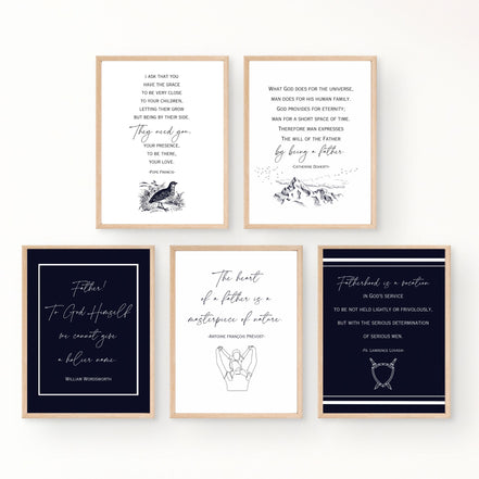 Set of Fatherhood Quotes - Printable Wall Art