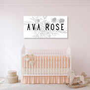 Personalized Floral Name Sign